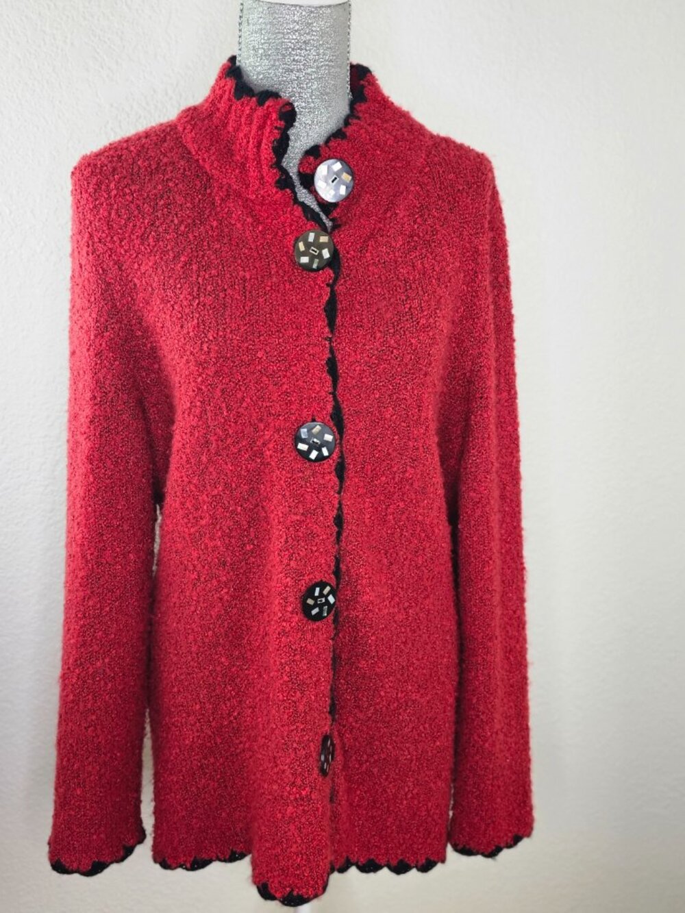 Norm Thompson Long Red Cardigan